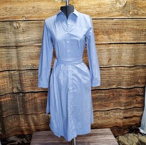 J. Crew Light Blue Button Up Dress